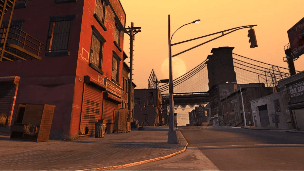 Niko Bellic overlooking Liberty City in GTA IV