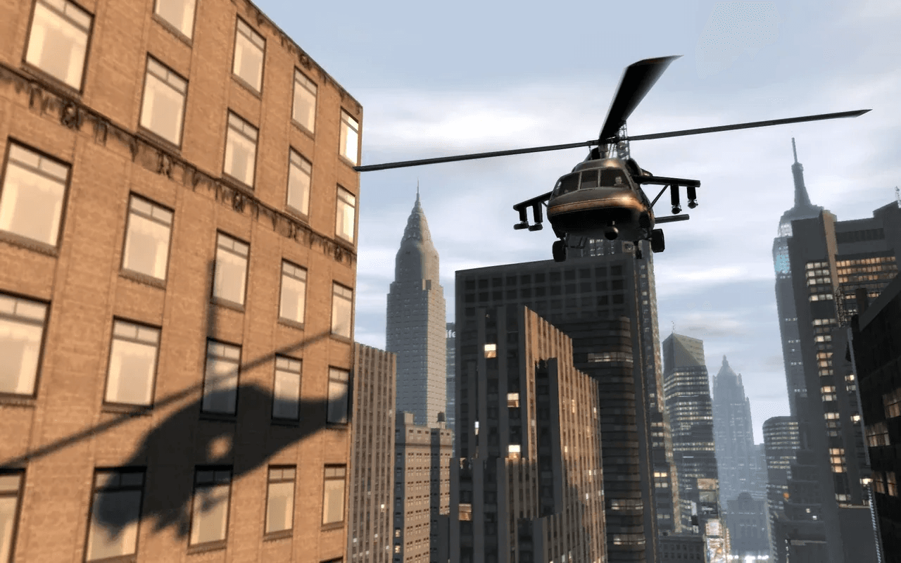 A glowing pigeon perched on a Liberty City ledge in GTA IV