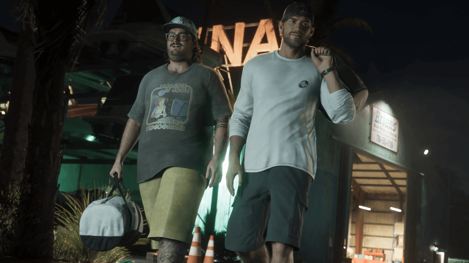 Vice City beach and coastline in GTA 6 with palm trees and the ocean