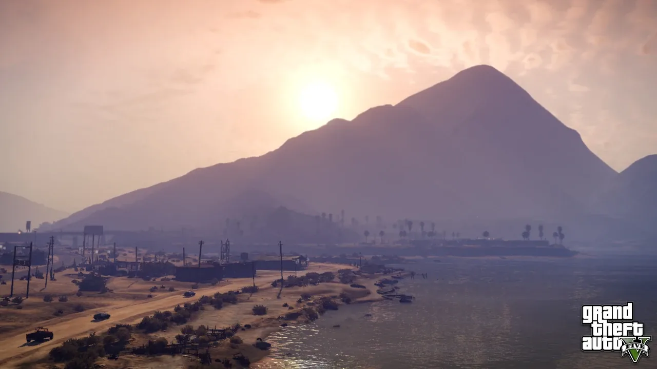 A coastal scene in GTA 5