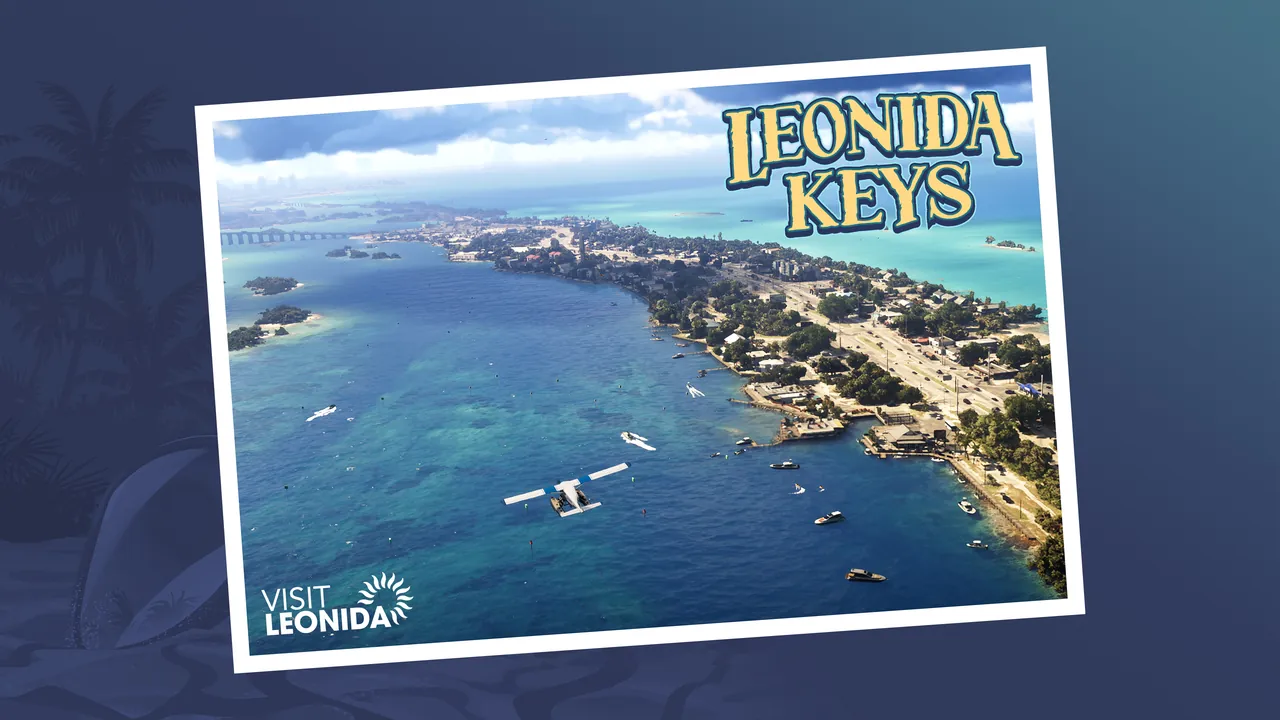 GTA 6 Visit Leonida postcard of the Leonida Keys seen from the air