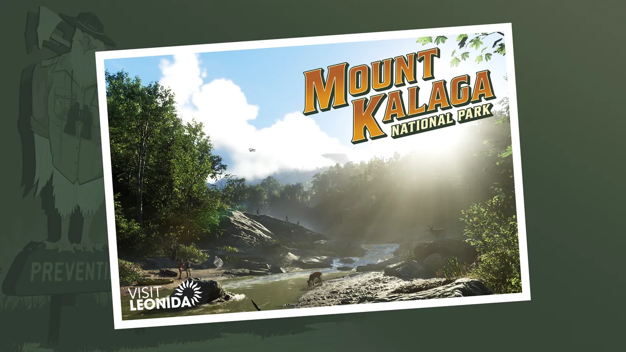 GTA 6 Visit Leonida postcard of Mount Kalaga National Park with a forest river