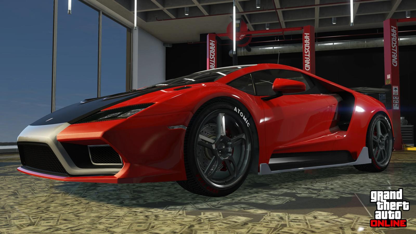 GTA Online solo player counting cash earnings after a heist in Los Santos