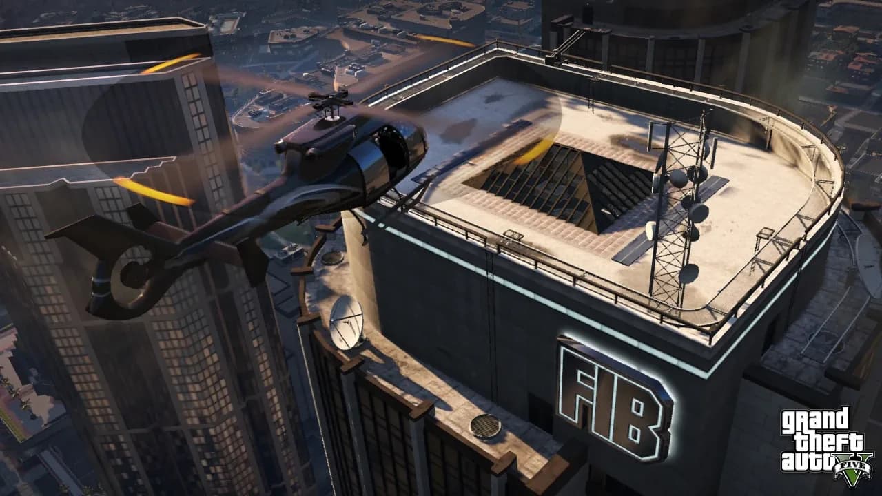 Split image contrasting classic 3D-era GTA cities with the modern HD-era Los Santos skyline
