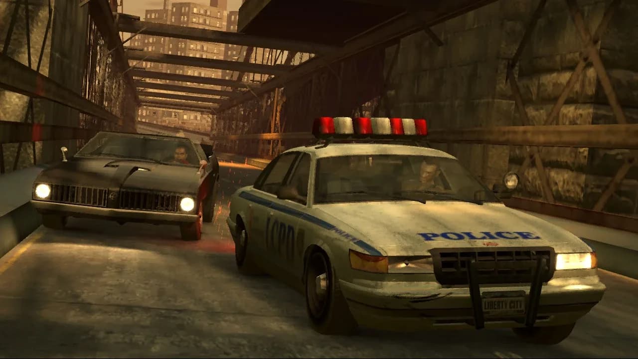 Niko Bellic counting cash beside a stolen sports car in GTA IV