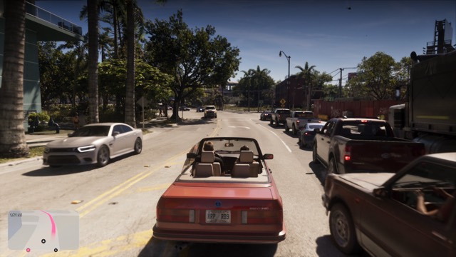 Grand Theft Auto VI gameplay from Rockstar Games' An Extended Look video, frame 124 of 389