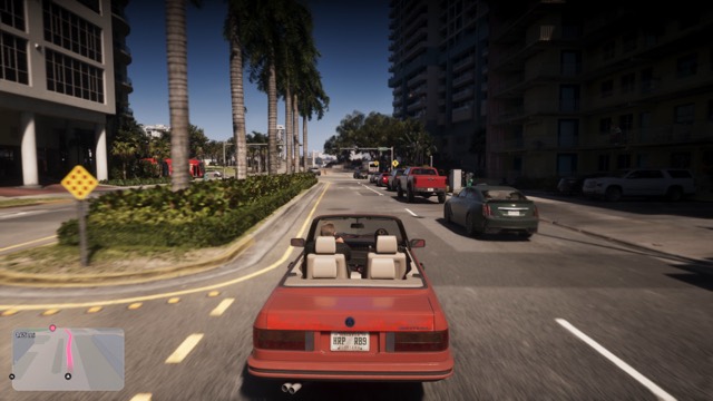 Grand Theft Auto VI gameplay from Rockstar Games' An Extended Look video, frame 128 of 389
