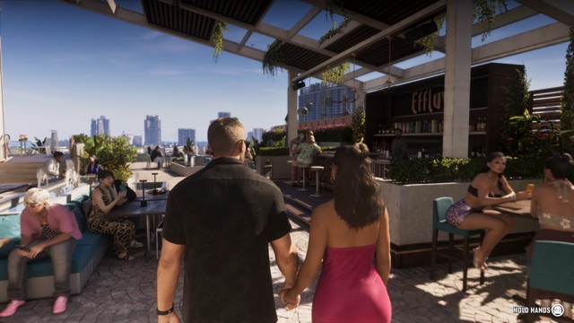 Grand Theft Auto VI gameplay from Rockstar Games' An Extended Look video, frame 145 of 389