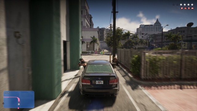 Grand Theft Auto VI gameplay from Rockstar Games' An Extended Look video, frame 228 of 389